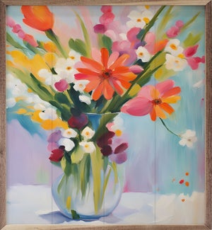 Bright Flowers In Vase